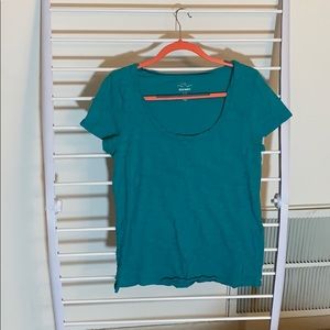 Women’s L Old Navy teal classic 100% cotton tee